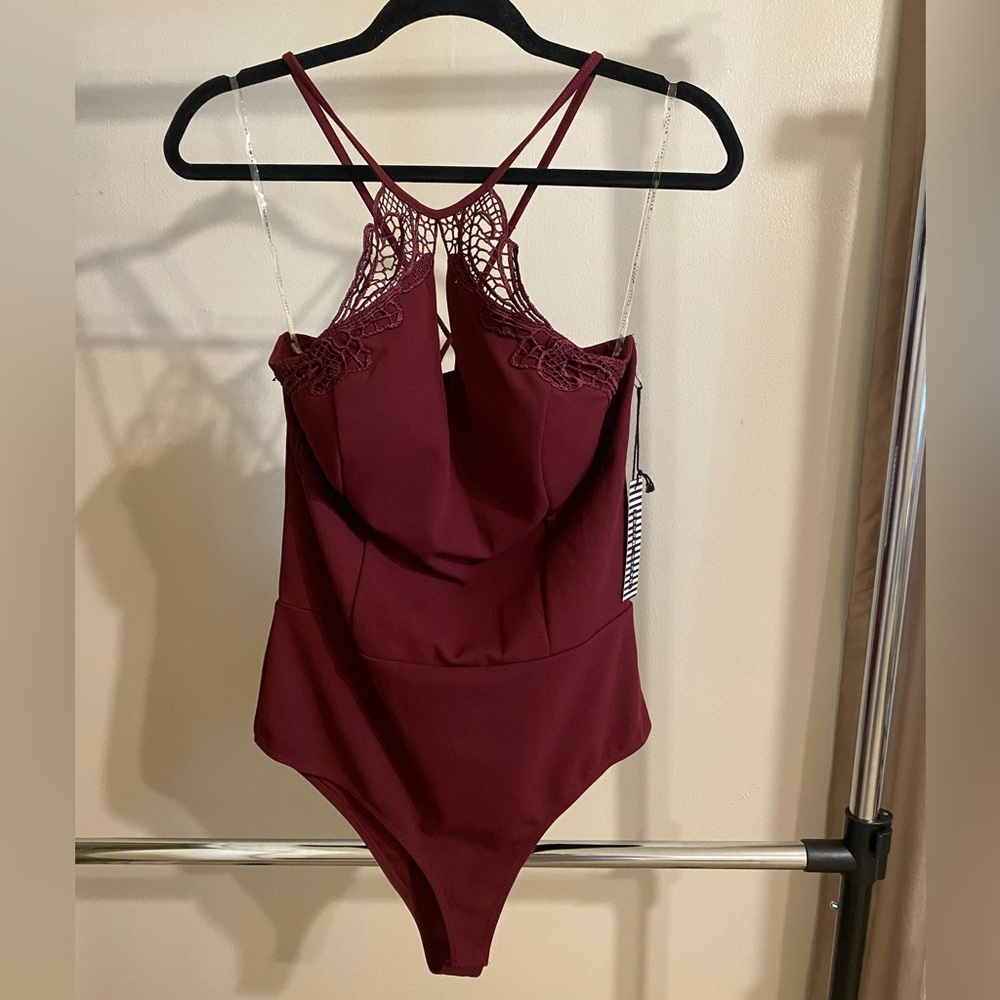 Burgundy bodysuit